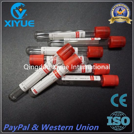 Ce & ISO Disposable Vacuum Blood Collection Clot Activator Tube with High Quality gallery image 1