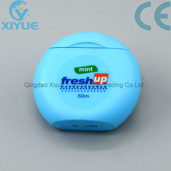 Circular Shape Dental Bamboo Charcoal Floss with White Color gallery image 3