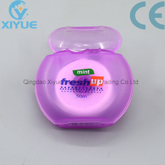 Circular Shape Dental Bamboo Charcoal Floss with White Color gallery image 4