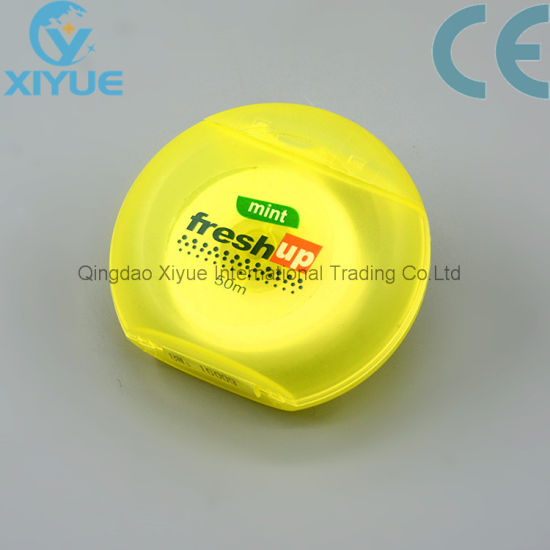 Circular Shape Dental Bamboo Charcoal Floss with White Color gallery image 5