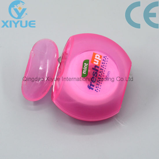 Circular Shape Dental Bamboo Charcoal Floss with White Color