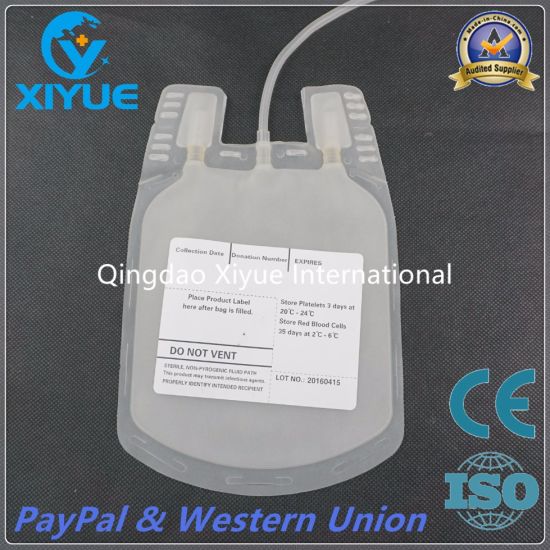 Cpda-1 Disposable Triple Blood Bag with Ce&ISO gallery image 1