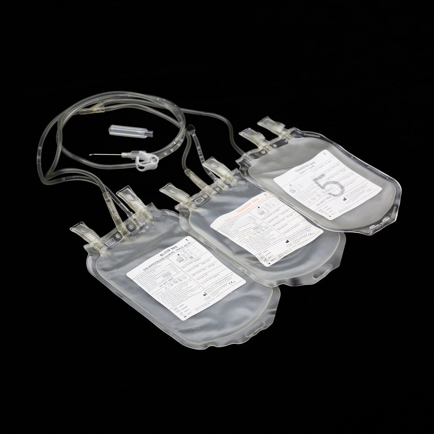 Disposable Blood Bag with Needle Protector/Collection Tube/Sampling Pouch gallery image 2