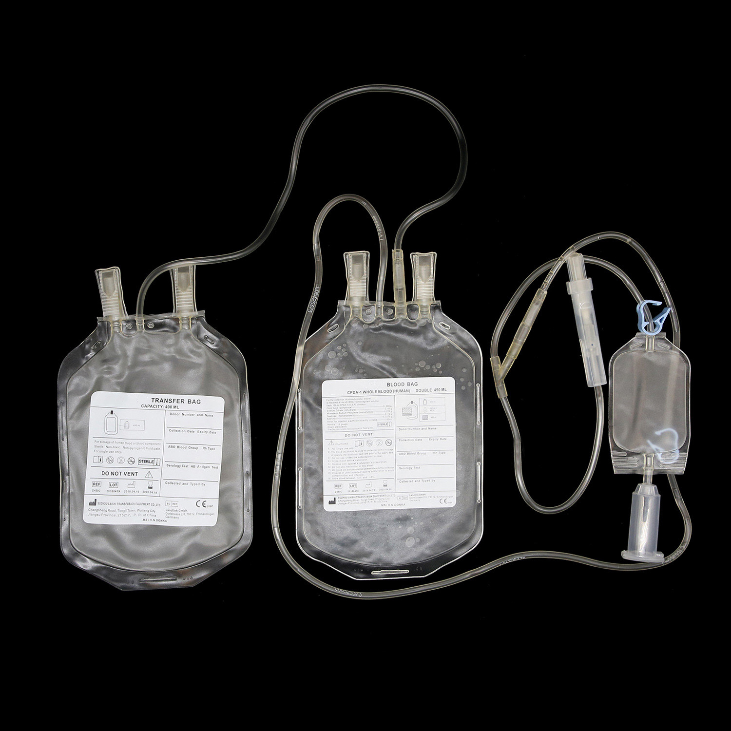 Disposable Blood Bag with Needle Protector/Collection Tube/Sampling Pouch gallery image 3