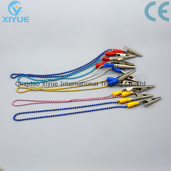 Disposable Different Colors Plastic-Steel Dental Bib Clips Medical Production
