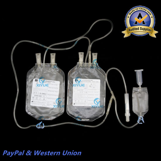 Disposable Medical Sterile Blood Bag for Blood Collection Single gallery image 1