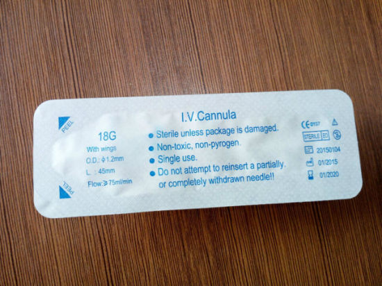 Disposable Medical Sterile IV Cannula Intravenous Catheter with Wing 18g gallery image 3