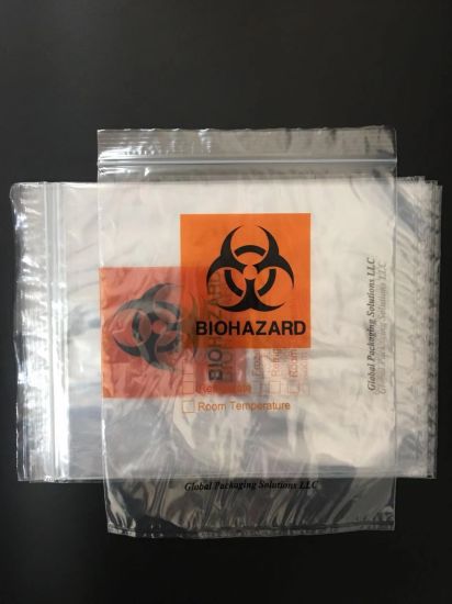 Disposable PP Bags Biohazard Biodegradable Specimen Carrier Bag gallery image 2