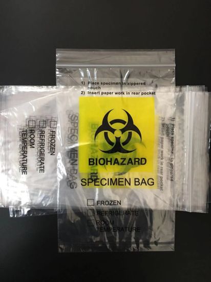 Disposable PP Bags Biohazard Biodegradable Specimen Carrier Bag gallery image 3