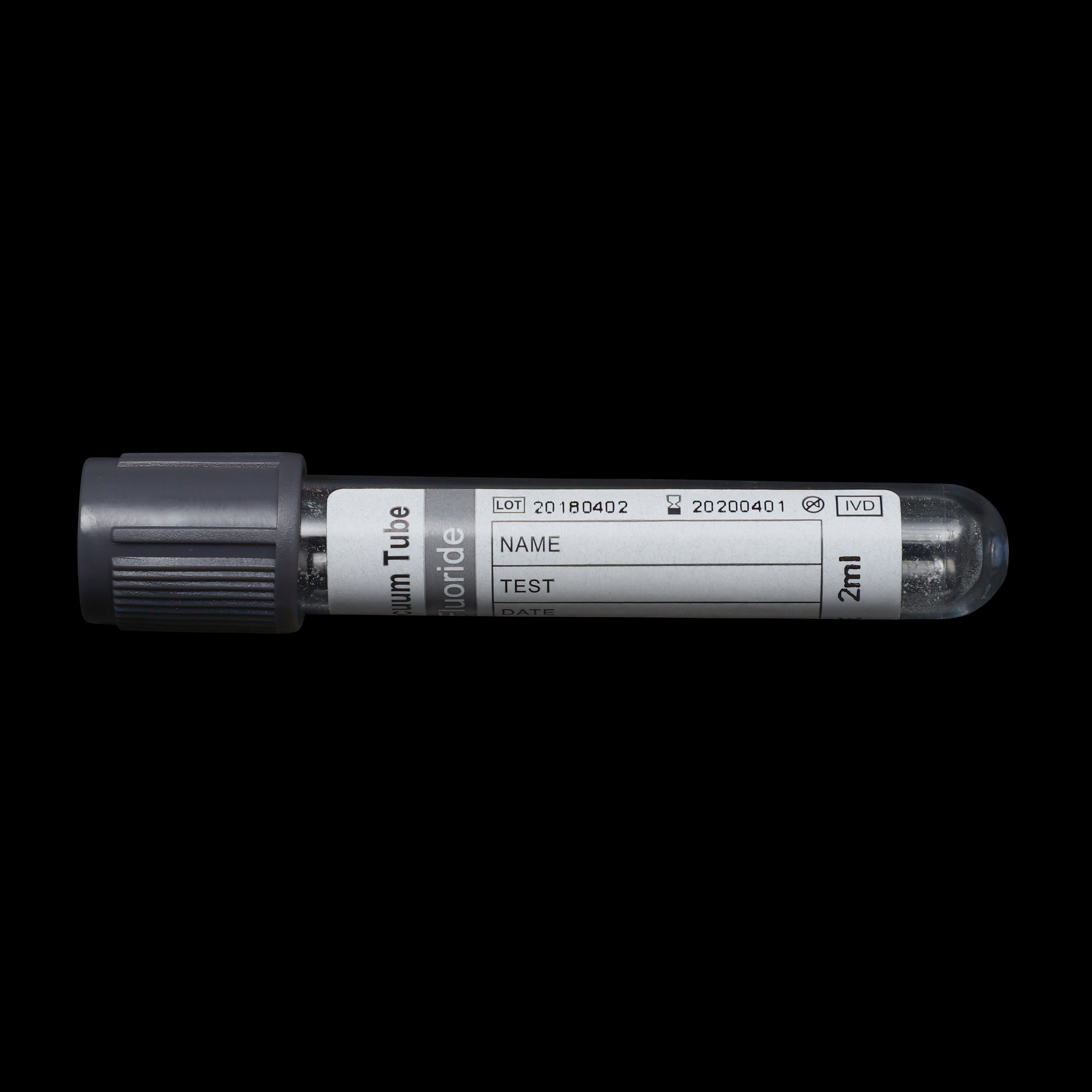 EDTA+Naf Vacuum Blood Collection Tube Grey Cap gallery image 1