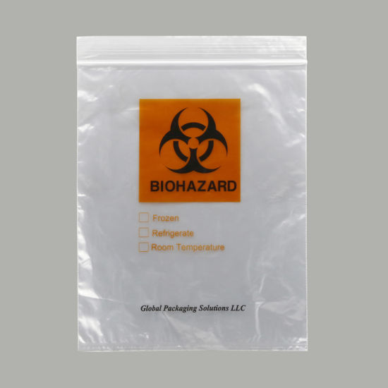 LDPE Triple Layer Biohazard Specimen Bag Zip Top Bag gallery image 5