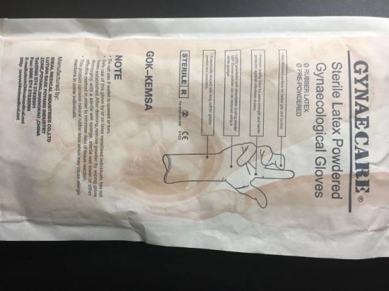 Medical Surgical Gynaecological Rubber Latex Pre-Powder Nonpowder Gloves Glove gallery image 5