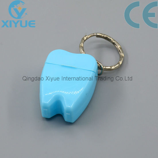 Teeth Shape Dental PP Mint Flavour Floss with Key Ring gallery image 4