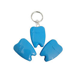 Teeth Square Circular Shape Dental Terylene Floss with Key Ring gallery image 1
