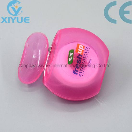 Circular Shape Dental Bamboo Charcoal Floss with White Color