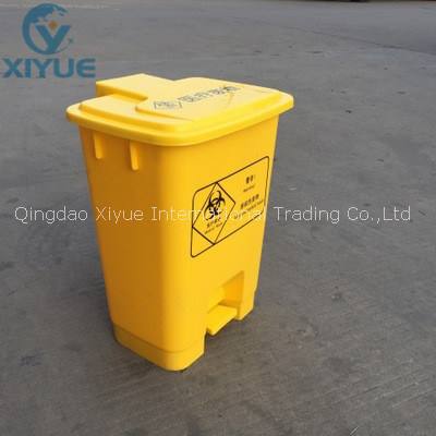Hospital Yellow Sharp Biohazard Medical Waste Disposal Containers Plastic Dustbin