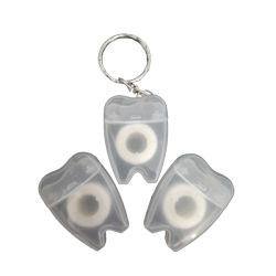 Teeth Square Circular Shape Dental Terylene Floss with Key Ring